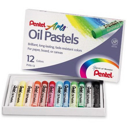 Ens. 12 pastels à l'huile 