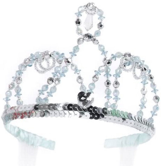 Tiare cendrillon argent et bleu