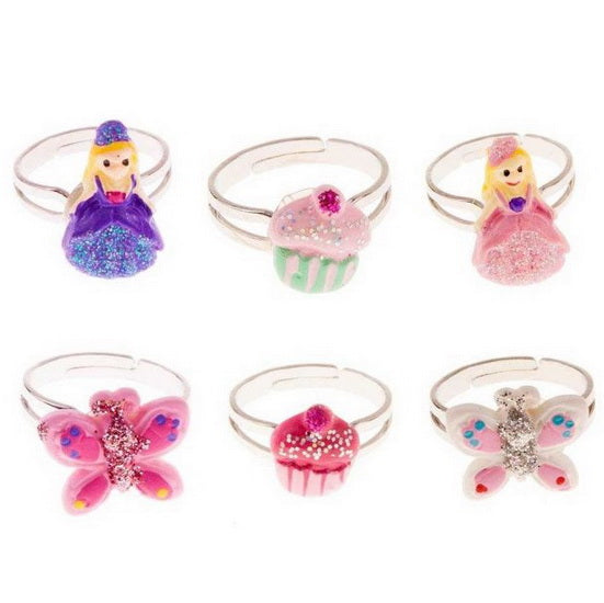 Bagues princesse cupcake et papillon AS