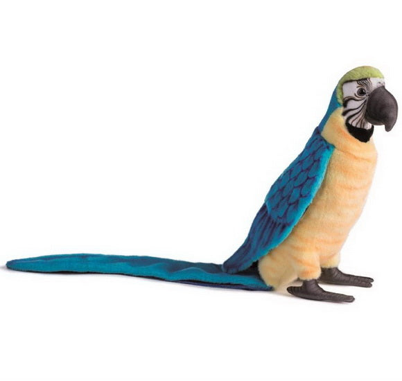 Peluche Ara bleu et Or 72cm