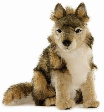 Peluche Louveteau assis 38cm