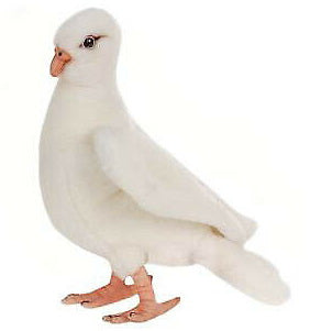 Peluche Colombe blanche 20cm