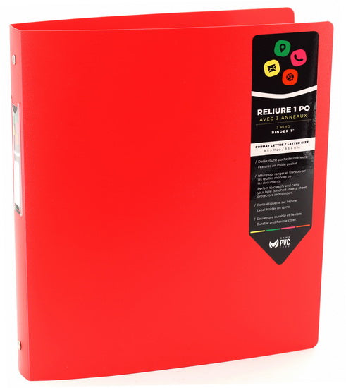 Reliure givrée 1'' rouge