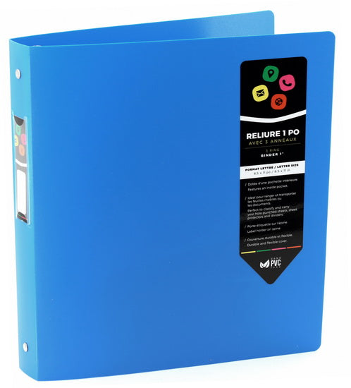 Reliure givrée 1'' bleu