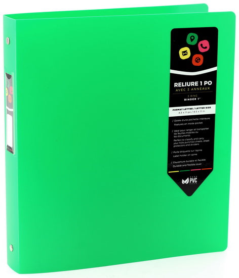 Reliure givrée 1'' vert