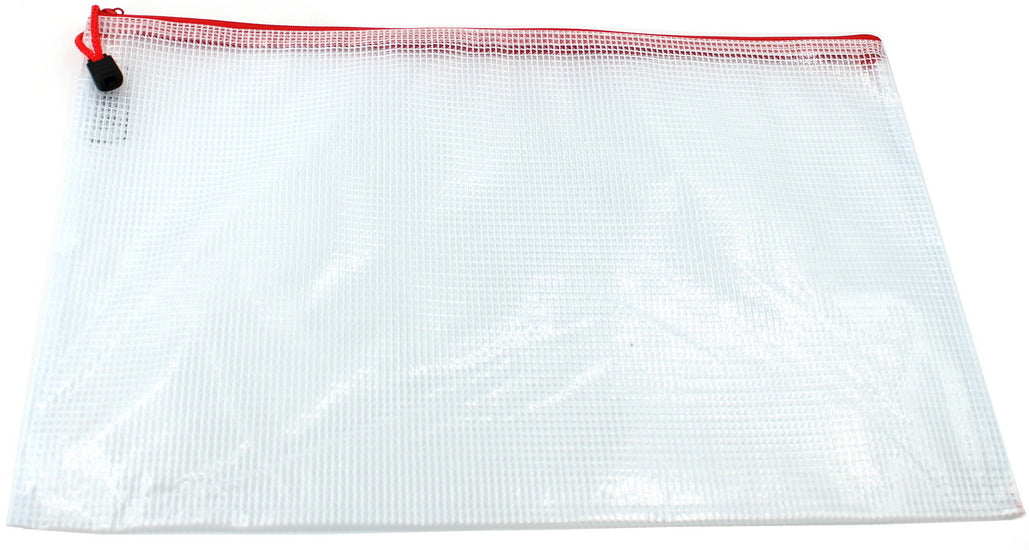 Enveloppe de plastique fermeture éclair rouge