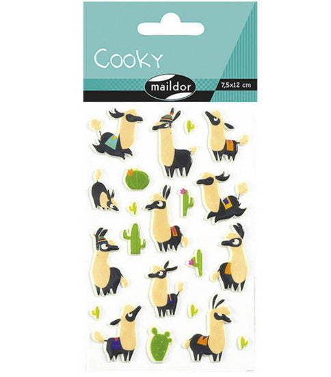 AUTOCOLLANTS 3D COOKY - LAMAS