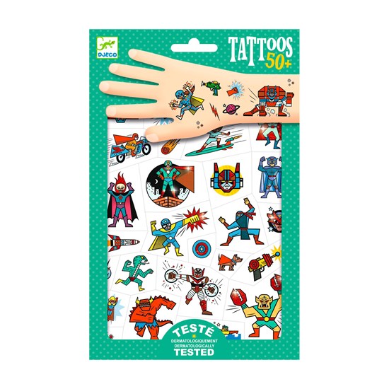Tatouages temporaires Héros et méchants