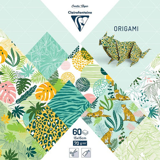 Feuiles Origami à motifs Fraîcheur exotique