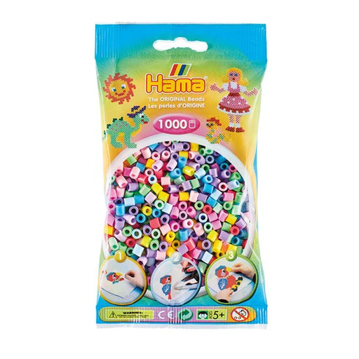 Ens. 1 000 perles Couleurs pastel