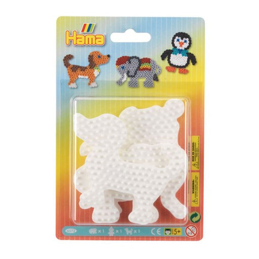 Ens. 3 plaques : Éléphant, pingouin et chien