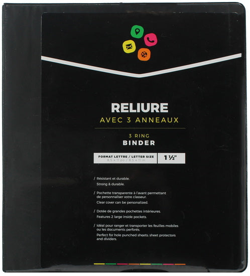 Reliure 1''1/2 Noir