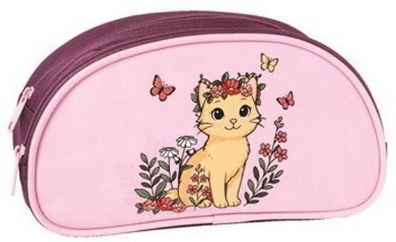 Étui à crayon demi-lune Chat