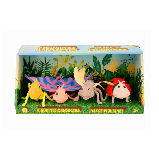Ens. 4 figurines insectes