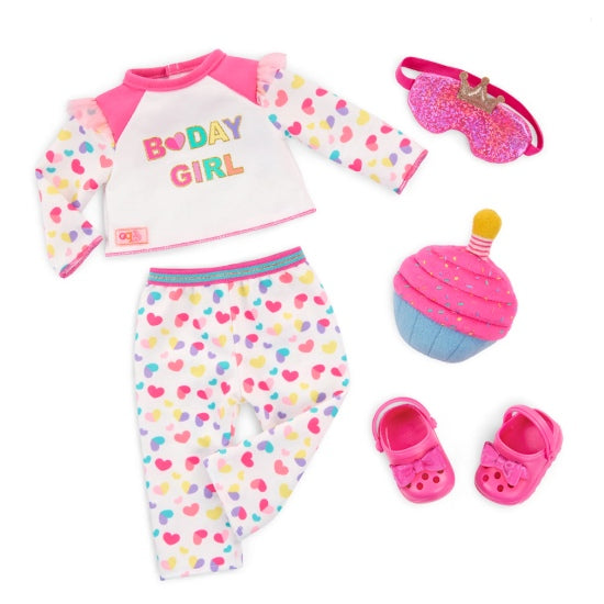 Ensemble pyjama d'anniversaire pour poupée