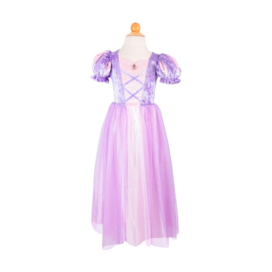 Robe de princesse velours Raiponce 5-6 ans