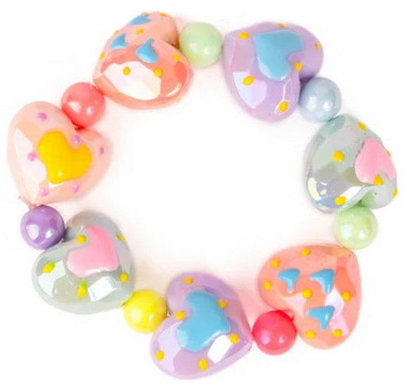 Bracelet cœurs à motifs