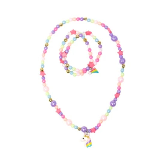 Ens. Collier et 2 bracelets licorne étoilée