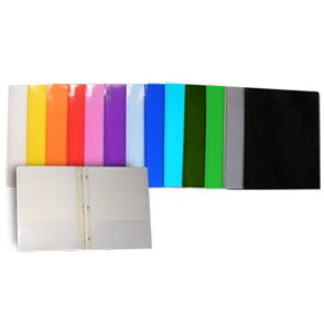 Duo-tang carton laminé avec pochettes 12AS